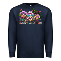 Navy howdy valentines Premium Sweatshirt - CowhideDigitalArt
