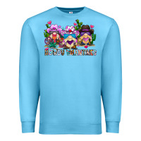 Ocean Blue howdy valentines Premium Sweatshirt - CowhideDigitalArt
