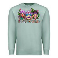 Seafoam howdy valentines Premium Sweatshirt - CowhideDigitalArt