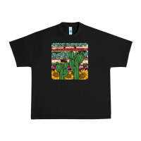 Black cactus sunflower coaster Urban Heavy Tee - JahusDesignShop