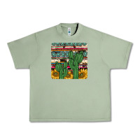 Oil Green cactus sunflower coaster Urban Heavy Tee - JahusDesignShop