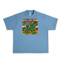 Pebble Blue cactus sunflower coaster Urban Heavy Tee - JahusDesignShop