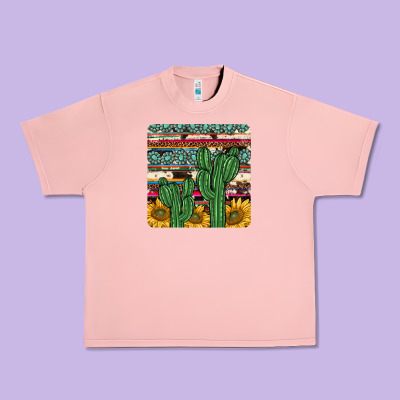 Cactus Sunflower Coaster Urban Heavy Tee Designed By Jahusdesignshop