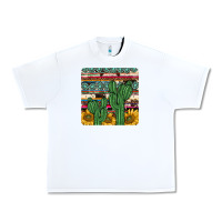 White cactus sunflower coaster Urban Heavy Tee - JahusDesignShop