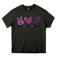 Asphalt peace love dance Heavy Core Tee - MaliasSmallBusiness
