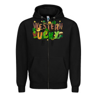 Black western lucky St. Patricks Day Zipper Hoodie - FaDigitalArtStudio