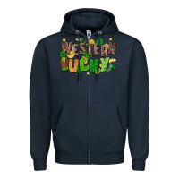 Navy western lucky St. Patricks Day Zipper Hoodie - FaDigitalArtStudio