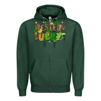 Sports Green western lucky St. Patricks Day Zipper Hoodie - FaDigitalArtStudio
