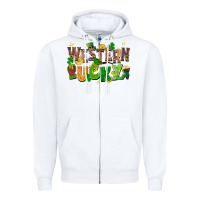 White western lucky St. Patricks Day Zipper Hoodie - FaDigitalArtStudio