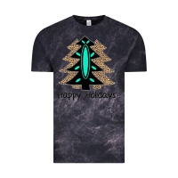 Cloud Black Happy Holidays Tree Vintage Tee - Bettercallsaul
