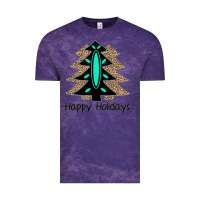 Cloud Purple Happy Holidays Tree Vintage Tee - Bettercallsaul