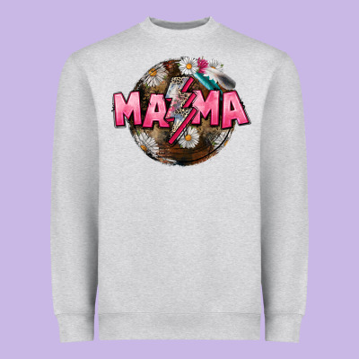 Mama Lightning Bolt Mother's Day Heavyweight Sweatshirt Designed By Cowgirlartshop