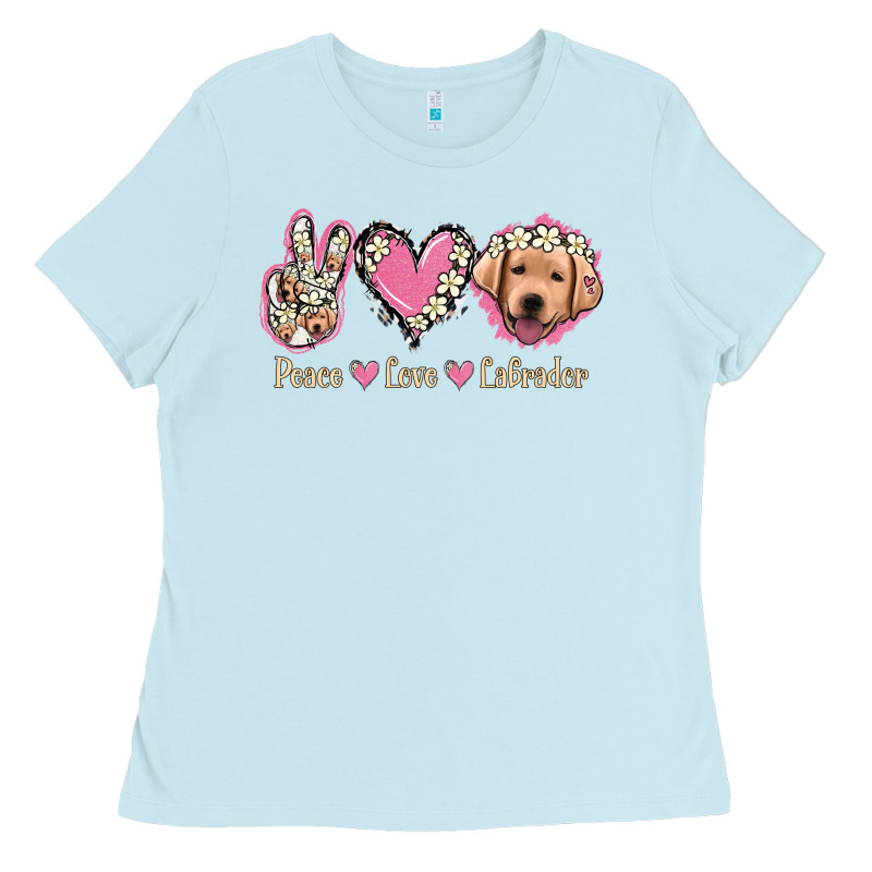 Peace Love Labrador Ladies Tee by Jasminsmagicworld | Teevron