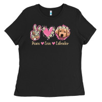 Black Peace Love Labrador Ladies Tee - Jasminsmagicworld