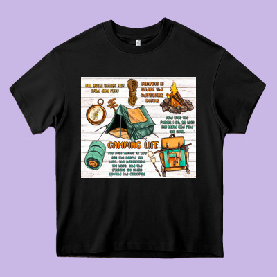 Camping Life Heavy Core Tee Designed By Maliassmallbusiness