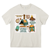 Cream camping life Heavy Core Tee - MaliasSmallBusiness