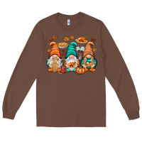 Chestnut Thanksgiving gnomes Long Sleeve Tee - NancyCooperArtShop