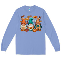 Colony Blue Thanksgiving gnomes Long Sleeve Tee - NancyCooperArtShop