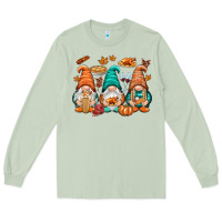 Matcha Thanksgiving gnomes Long Sleeve Tee - NancyCooperArtShop