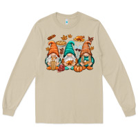Mushroom Thanksgiving gnomes Long Sleeve Tee - NancyCooperArtShop