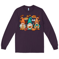 Plum Thanksgiving gnomes Long Sleeve Tee - NancyCooperArtShop