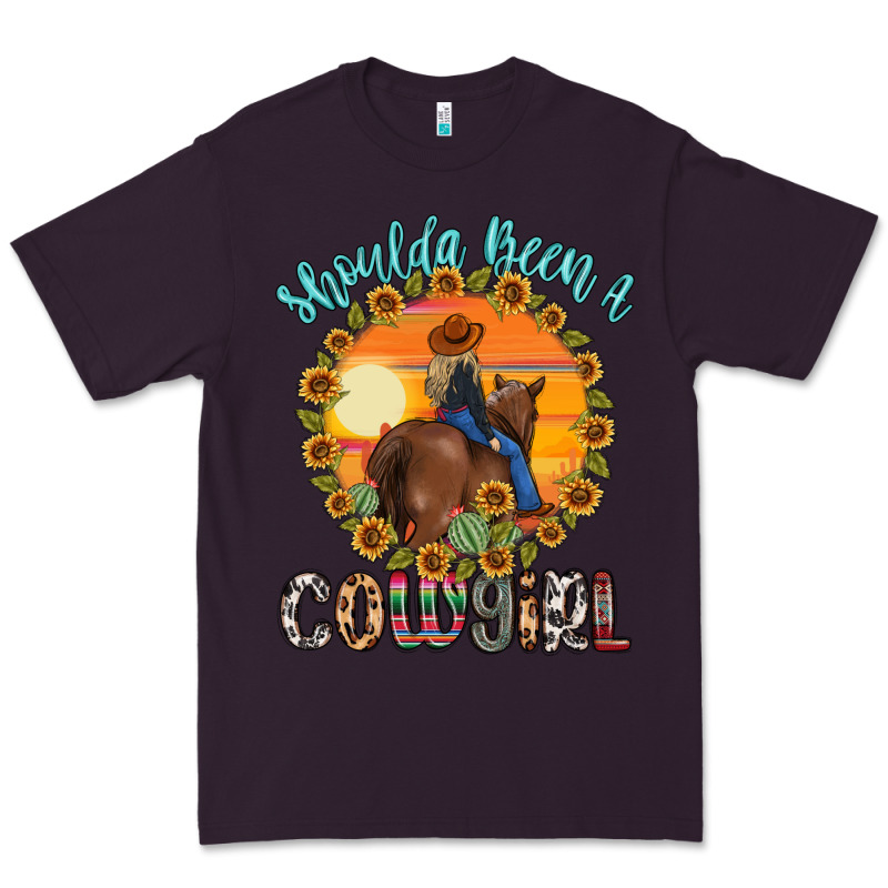 Shoulda Been A Cowgirl Premium Tee by MaliasSmallBusiness | Teevron