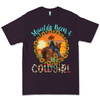Plum shoulda been a cowgirl Premium Tee - MaliasSmallBusiness
