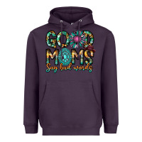 Plum Good Moms Say Bad Words Heavyweight Hoodie - CowhideDigitalArt