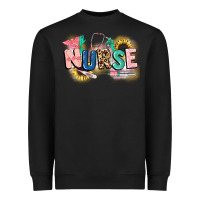 Black nurse Heavyweight Sweatshirt - CowGirlArtShop