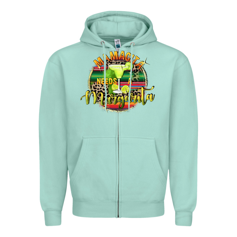 Mamacita Needs A Margarita Mother's Day Zipper Hoodie by FaDigitalArtStudio | Teevron