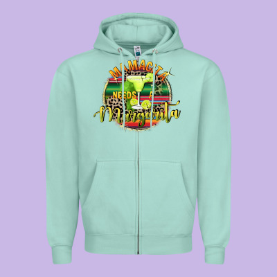 Mamacita Needs A Margarita Mother's Day Zipper Hoodie Designed By Fadigitalartstudio