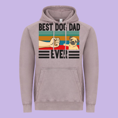 Best Dog Dad Ever Vintage Hoodie Designed By Bettercallsaul