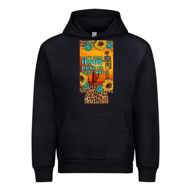 Don't Jesus Done It That Way Western Skeleton  12 Oz Can Cooler  (slim Urban Hoodie by Artiststas | Teevron