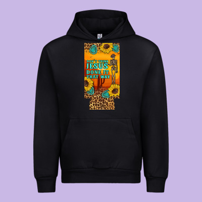 Don't Jesus Done It That Way Western Skeleton  12 Oz Can Cooler  (slim Urban Hoodie Designed By Artiststas