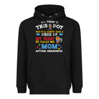 Black LIL Autism Mom Heavyweight Hoodie - CowhideDigitalArt