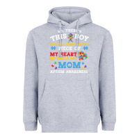 Heather Grey LIL Autism Mom Heavyweight Hoodie - CowhideDigitalArt
