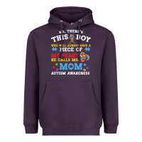Plum LIL Autism Mom Heavyweight Hoodie - CowhideDigitalArt