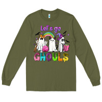 Army Green Let's go ghouls Long Sleeve Tee - NancyCooperArtShop