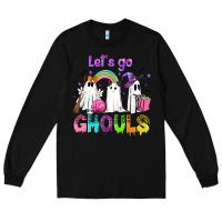 Black Let's go ghouls Long Sleeve Tee - NancyCooperArtShop