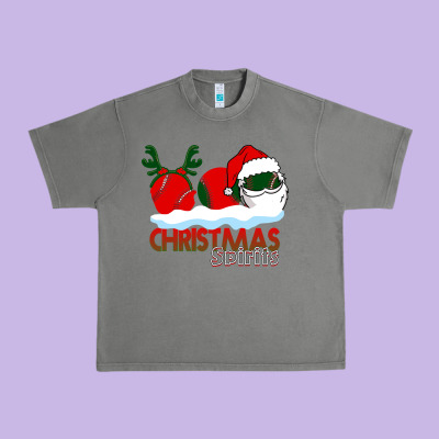 Christmas Spirits Baseball Urban Heavy Tee Designed By Bettercallsaul