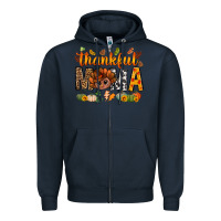 Navy thankful mama and turkey bbs Zipper Hoodie - BundleAndBundleShop