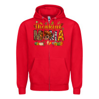 Red thankful mama and turkey bbs Zipper Hoodie - BundleAndBundleShop