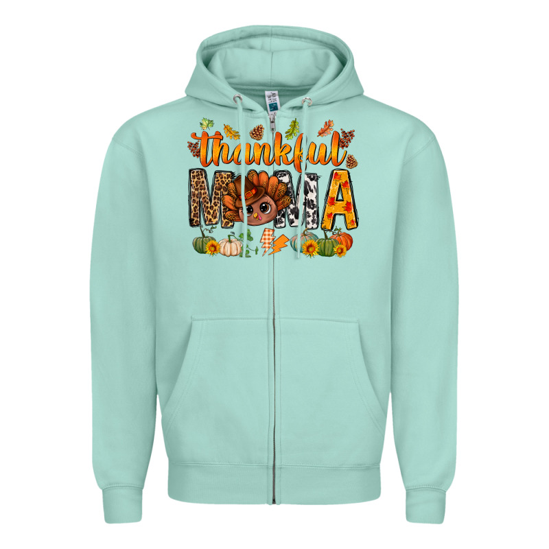 Thankful Mama And Turkey Bbs Zipper Hoodie by BundleAndBundleShop | Teevron