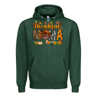 Sports Green thankful mama and turkey bbs Zipper Hoodie - BundleAndBundleShop