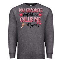 Charcoal Heather love message with cupid and hearts Premium Sweatshirt - CowhideDigitalArt