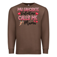 Chestnut love message with cupid and hearts Premium Sweatshirt - CowhideDigitalArt