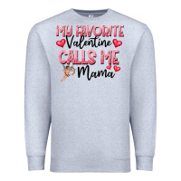 Heather Grey love message with cupid and hearts Premium Sweatshirt - CowhideDigitalArt