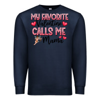 Navy love message with cupid and hearts Premium Sweatshirt - CowhideDigitalArt