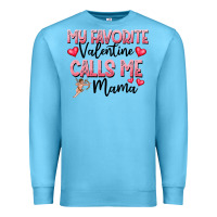 Ocean Blue love message with cupid and hearts Premium Sweatshirt - CowhideDigitalArt