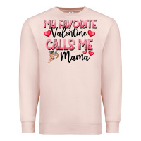 Pale Pink love message with cupid and hearts Premium Sweatshirt - CowhideDigitalArt